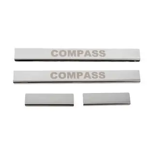 Carmos Door Sill Protectors (4pcs, Stainless Steel) Jeep Compass 2016- photo 1