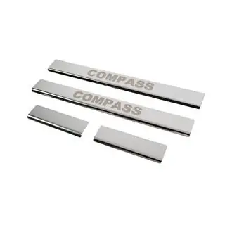 Carmos Door Sill Protectors (4pcs, Stainless Steel) Jeep Compass 2016- photo 2