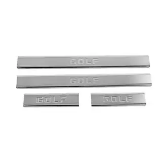 Carmos Stainless Steel Door Sill Protectors (4 pcs) Volkswagen Golf 7/E-Golf 2012-2020 photo 1