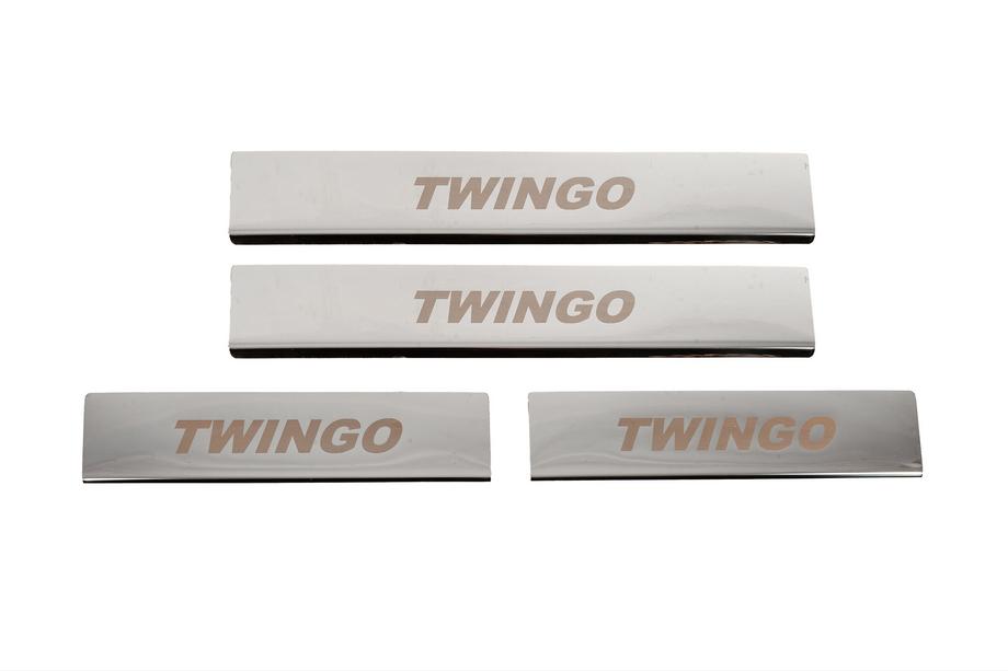 Renault Twingo 2007-2014 Carmos Stainless Steel Door Sill Protectors Image