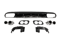 Mercedes E-class W213 2016-2023 Rear diffuser with exhaust tips E53-Design Silver (for Base) photo 1