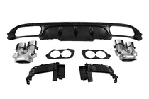 Mercedes E-class W213 2016-2023 Rear diffuser with exhaust tips E53-Design Silver (for Base) photo 4