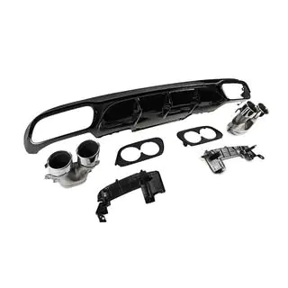 Rear diffuser with exhaust tips E53-Design Silver (for Base) photo 3