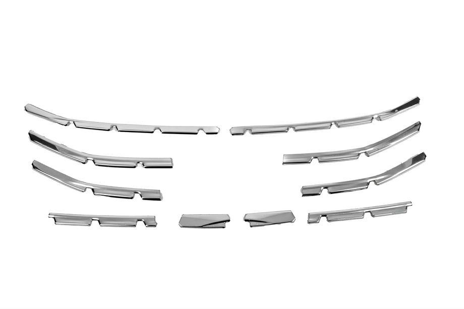 Renault Clio V 2019- Front bumper stainless steel trims (10 pcs) Photo 1