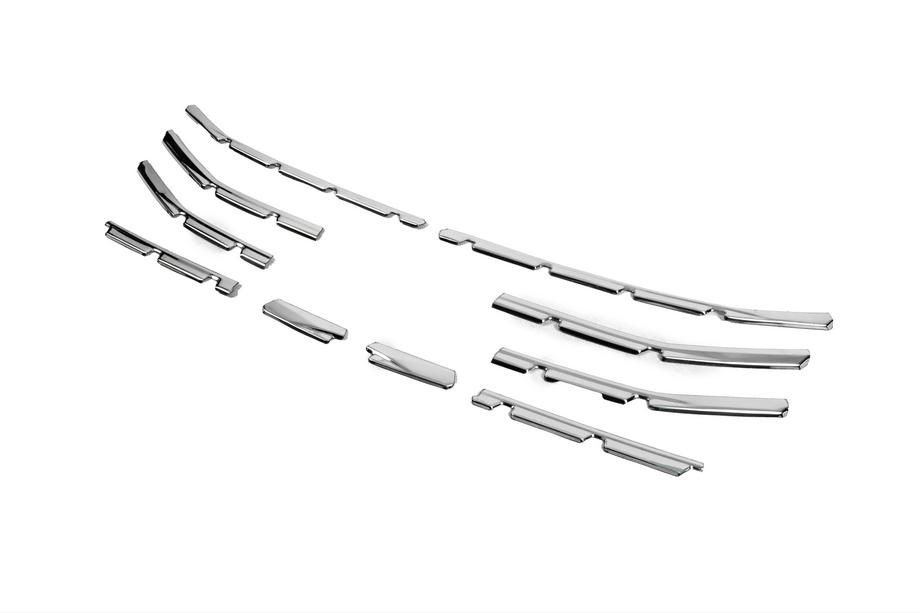 Renault Clio V 2019- Front bumper stainless steel trims (10 pcs) Photo 2