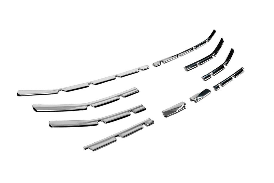 Renault Clio V 2019- Front bumper stainless steel trims (10 pcs) Photo 3