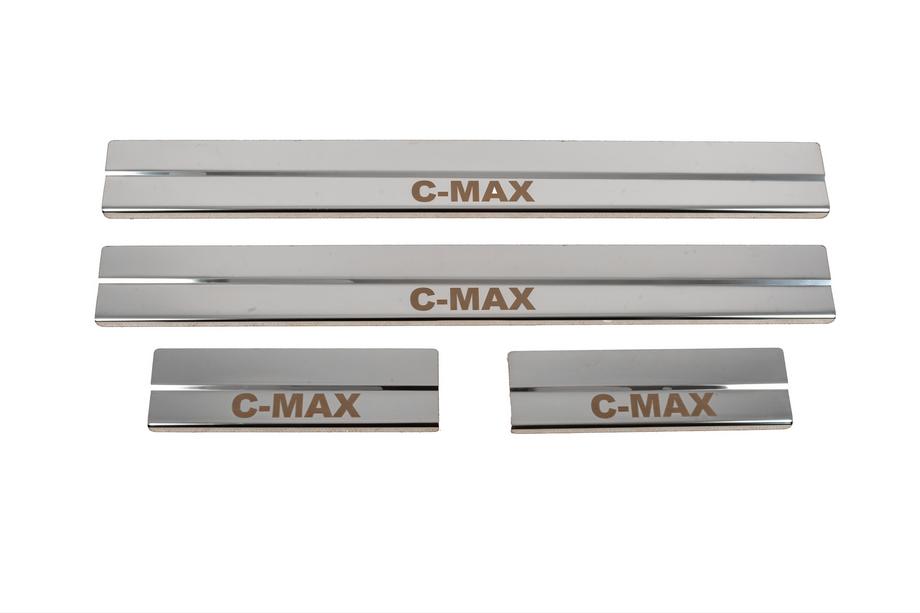 Ford C-Max 2004-2010 Door Sill Covers (4 pcs, Stainless Steel) Image