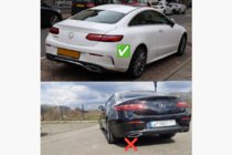 Mercedes E-class coupe C238 2016-2024 Rear Diffuser Black with Chrome Tips (AMG53 Design) photo 4