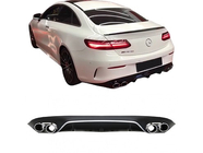 Mercedes E-class coupe C238 2016-2024 Rear Diffuser Black with Chrome Tips (AMG53 Design) photo 3
