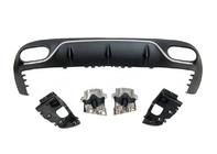 Mercedes E-class coupe C238 2016-2024 Rear Diffuser Black with Chrome Tips (AMG53 Design) photo 2