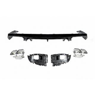 Rear Diffuser Black with Chrome Tips (AMG63 Design) photo 2
