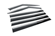 Hyundai Santa Fe 5 2023- Window Deflectors with Chrome Trim Niken Luxury (6 pcs) photo 3