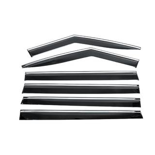 Window Deflectors with Chrome Trim Niken Luxury (6 pcs) photo 1