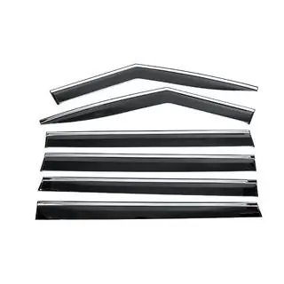 Window Deflectors with Chrome Trim Niken Luxury (6 pcs)
