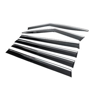 Window Deflectors with Chrome Trim Niken Luxury (6 pcs) photo 2
