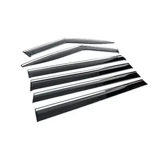Window Deflectors with Chrome Trim Niken Luxury (6 pcs) photo 3