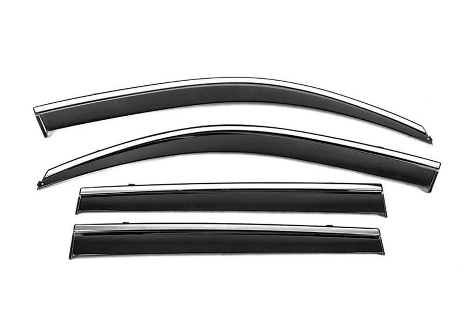 Lexus GX460 2009-2023 Window Deflectors with Chrome Trim Niken Luxury (4 pcs) Photo 1