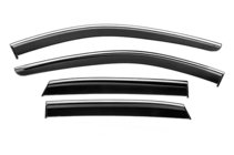 Nissan Qashqai 2021- Window Deflectors with Chrome Trim Niken Luxury (4 pcs) photo 1