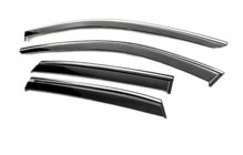 Nissan Qashqai 2021- Window Deflectors with Chrome Trim Niken Luxury (4 pcs) photo 2