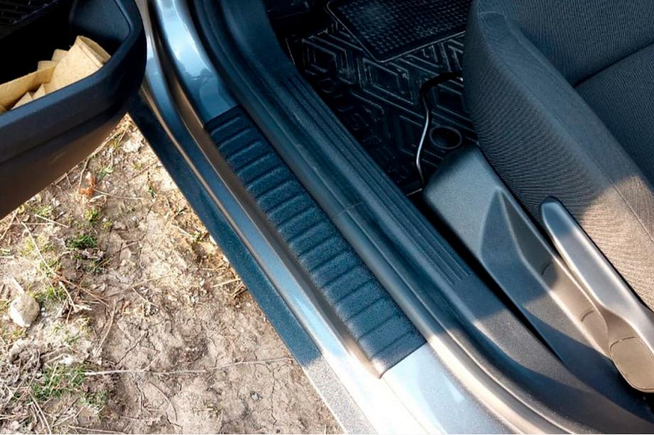 Renault Duster 2024- EuroCap Interior Door Sill Covers (Matte, 4 pcs, ABS) Image