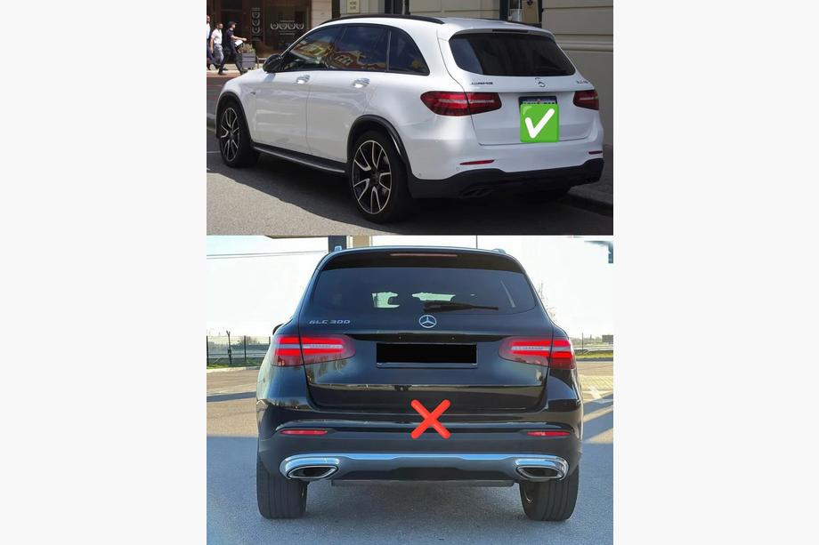 Mercedes GLC X253 2015-2022 Rear mud flaps Premium (for AMG, AMG-Line) Photo 5