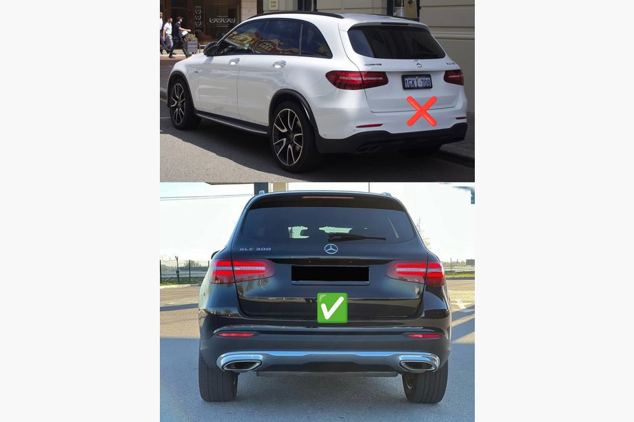 Mercedes GLC X253 2015-2022 Premium Rear Mud Flaps (for Base) Photo 5