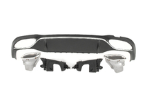 Mercedes E-class W213 2016-2023 Rear diffuser with AMG-Line Silver exhaust tips (for 2020-2024) photo 6