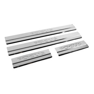 Door sill plates V2 (Carmos, 4 pcs, stainless steel) Ford Focus II 2008-2011 photo 3