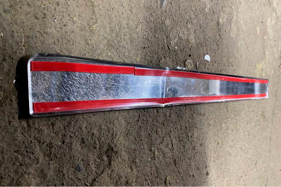 Fiat Ducato 2006-2025 Clearance chrome trim strip above license plate (stainless steel) Carmos - Turkish Stainless Steel Photo 5