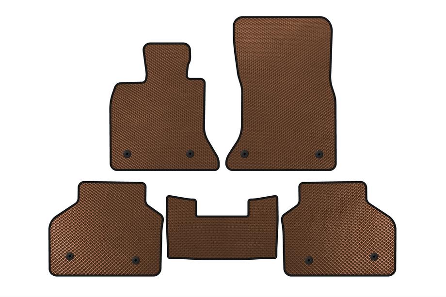 BMW 5 Series F07 2009–2017 EVA Floor Mats (Brown) Image