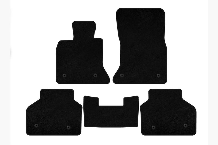BMW 5 Series F07 2009–2017 Textile Floor Mats Classic (Black) Image