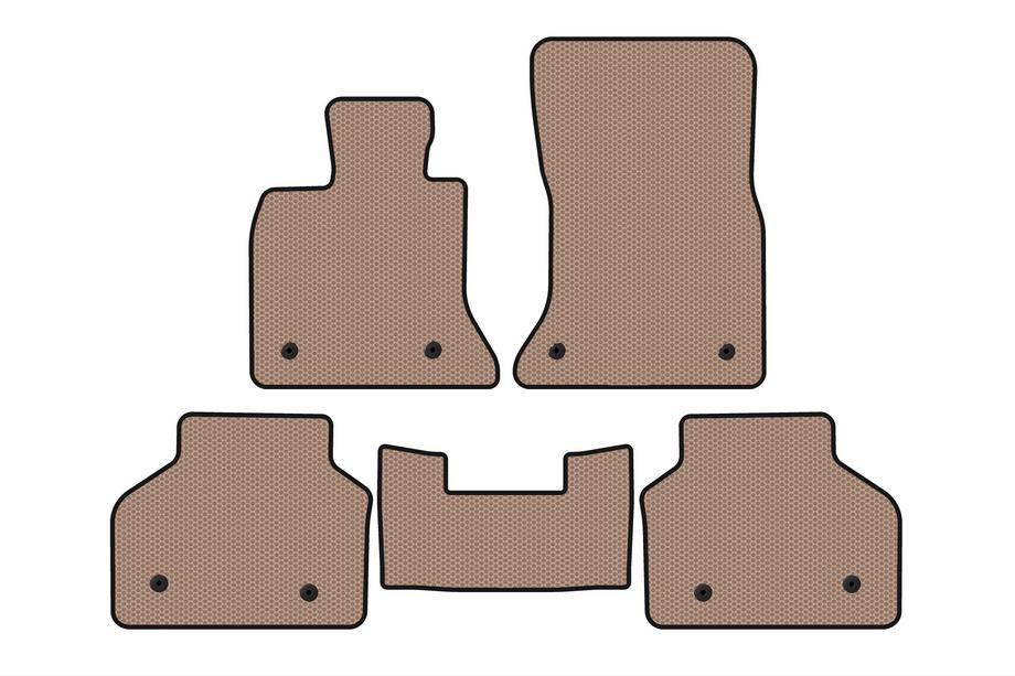 BMW 5 Series F07 2009–2017 Rubber Floor Mats Carsuit (Beige) Photo 1
