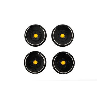 Wheel center caps 60/56 mm (Black with chrome, 4 pcs) photo 4