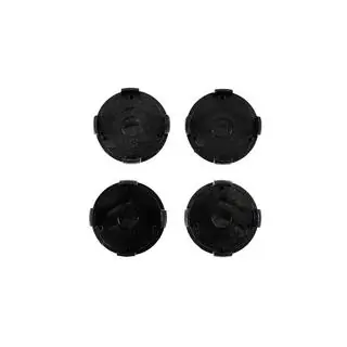 Wheel center caps 60/56 mm (Black with chrome, 4 pcs) photo 4