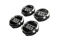 Audi Wheel center caps 60/58 mm (Black with chrome, set of 4) photo 2