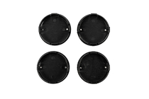 Audi Wheel center caps 60/58 mm (Black with chrome, set of 4) photo 4