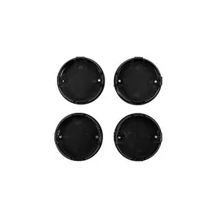 Wheel center caps 60/58 mm (Black with chrome, set of 4) photo 4