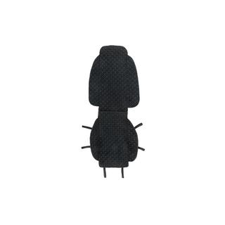 Velour seat cover (1 pc, black with blue stitching) photo 1