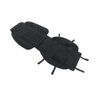 Velour seat cover (1 pc, black with blue stitching) photo 2
