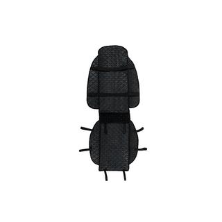 Velour seat cover (1 pc, black with blue stitching) photo 3