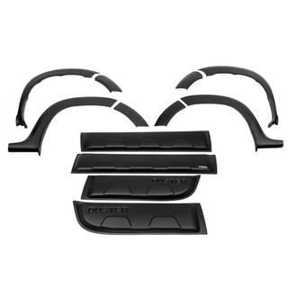 Fender flare set with moldings EuroCap (12 pcs., smooth, matte black, ABS) photo 4