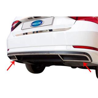 Bumper end trims OmsaLine (2 pcs, stainless steel) photo 1