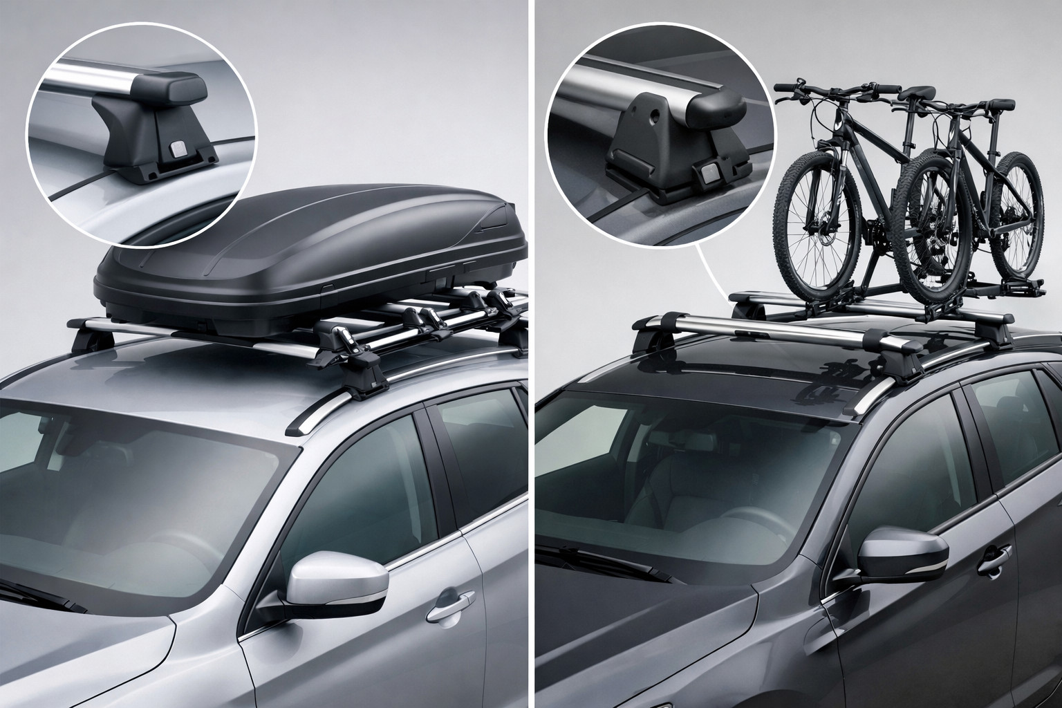 Roof rack for a smooth roof or factory mounts: which is more practical?