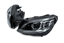 Mercedes C-class W205 2014-2021 Front headlights with Full LED modules (for HALOGEN, 2 pcs) photo 2