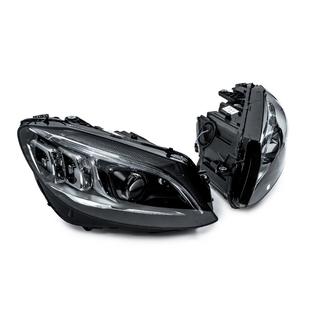 Front full LED headlights (for halogen, 2 pcs) Mercedes C-сlass W205 2014-2021 photo 3
