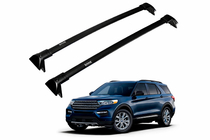 Ford Explorer 2019- Roof rack cross bars for integrated roof rails OEM (2019-2023, 2 pcs) Black photo 2