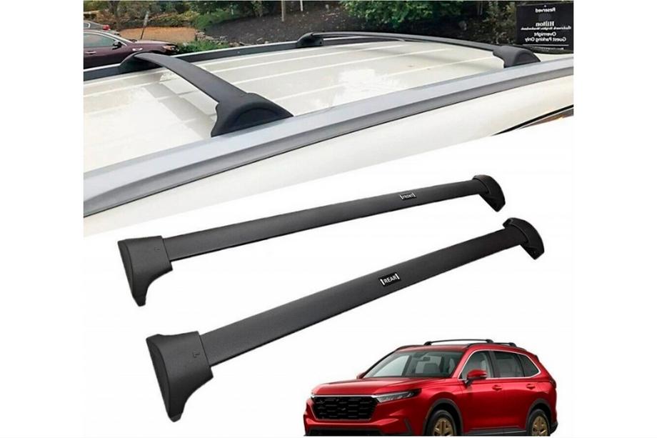 Honda Pilot 2022- Roof rack cross bars for integrated roof rails OEM (2 pcs) Black Image