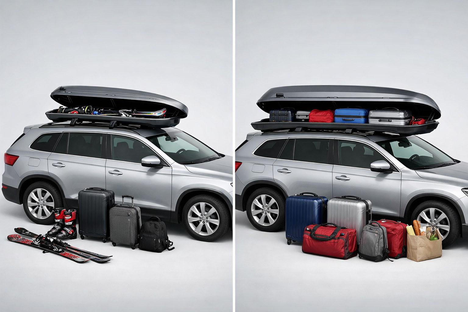 Narrow or wide roof box: which is better for skis, luggage and daily use