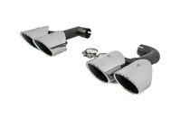 BMW X4 G02 2018- Silver exhaust tips in X4M F98 (V2) style photo 4