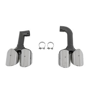 Silver exhaust tips in X4M F98 (V2) style BMW X4 G02 2018- photo 3